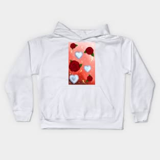 A pattern of heartbreak Kids Hoodie